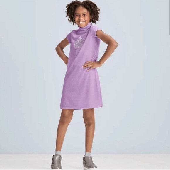 AMERICAN GIRL Soft as Snow Purple Velvet Mock Neck Dress Girls 10-12 Holidays - Picture 8 of 8